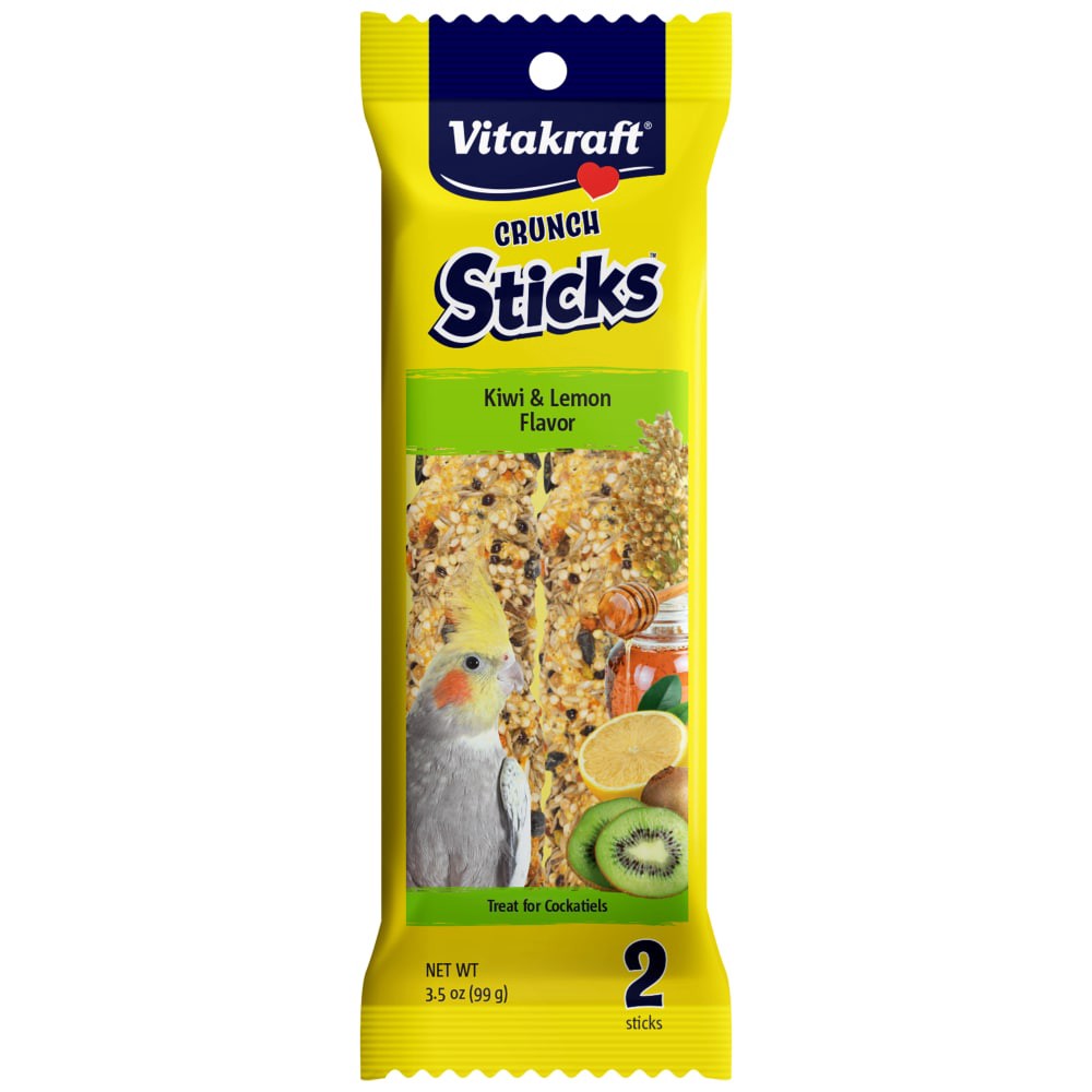 slide 1 of 1, Vitakraft Kiwi & Lemon Flavor Crunch Sticks, 3.5 oz
