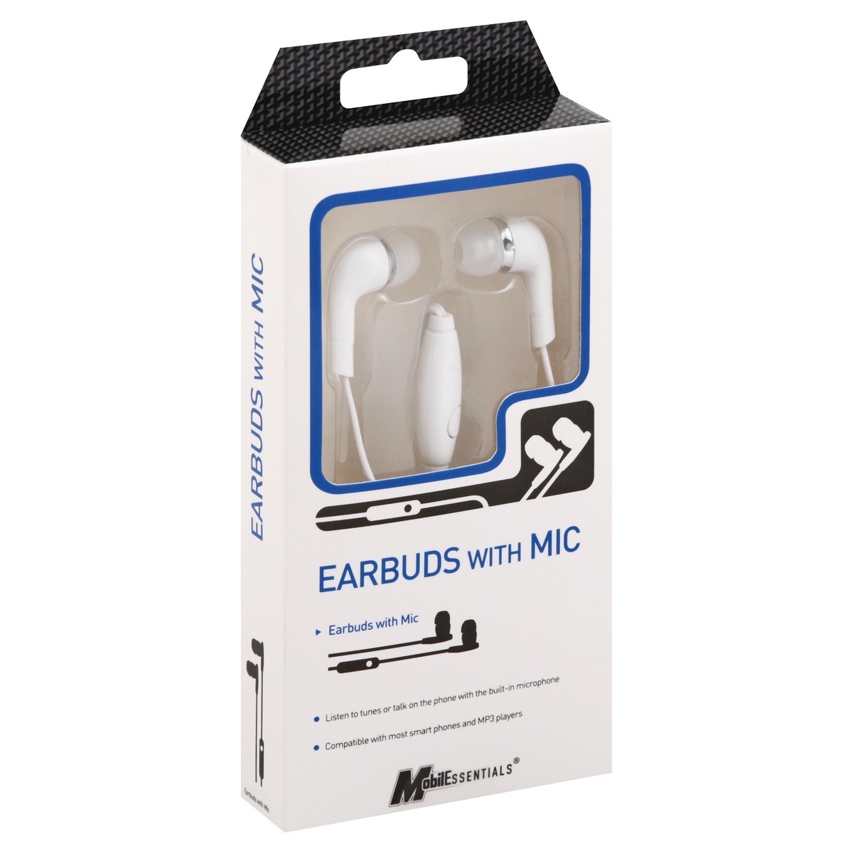 slide 1 of 1, MobilEssentials White Stereo Headset With Microphone, 1 ct
