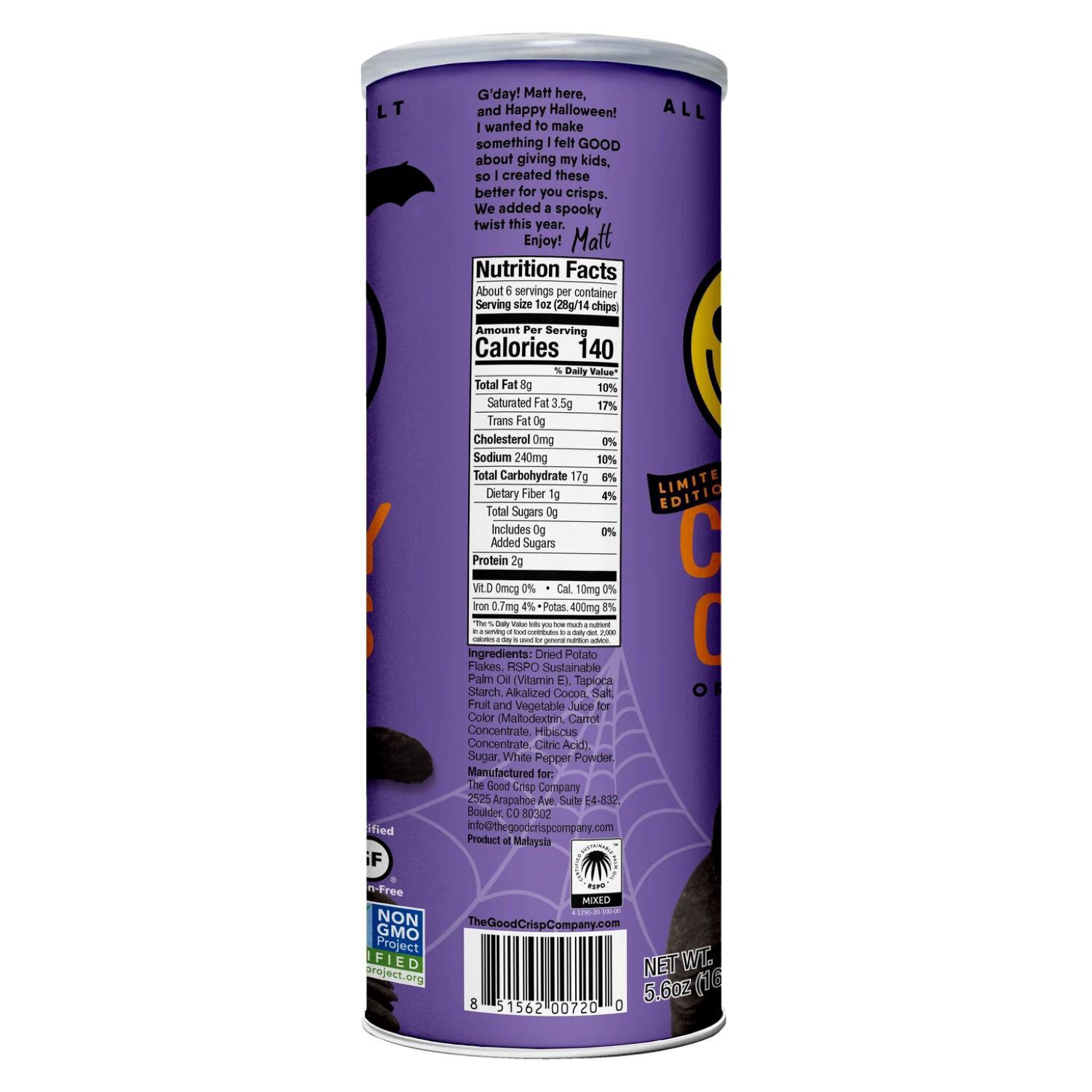 slide 2 of 3, The Good Crisp Company Creepy Crisps, 5.6 oz