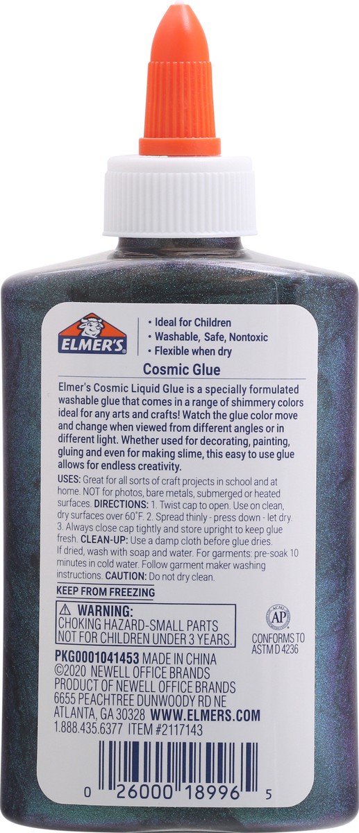 slide 2 of 9, Elmer's Cosmic Glue Teal, 5 oz