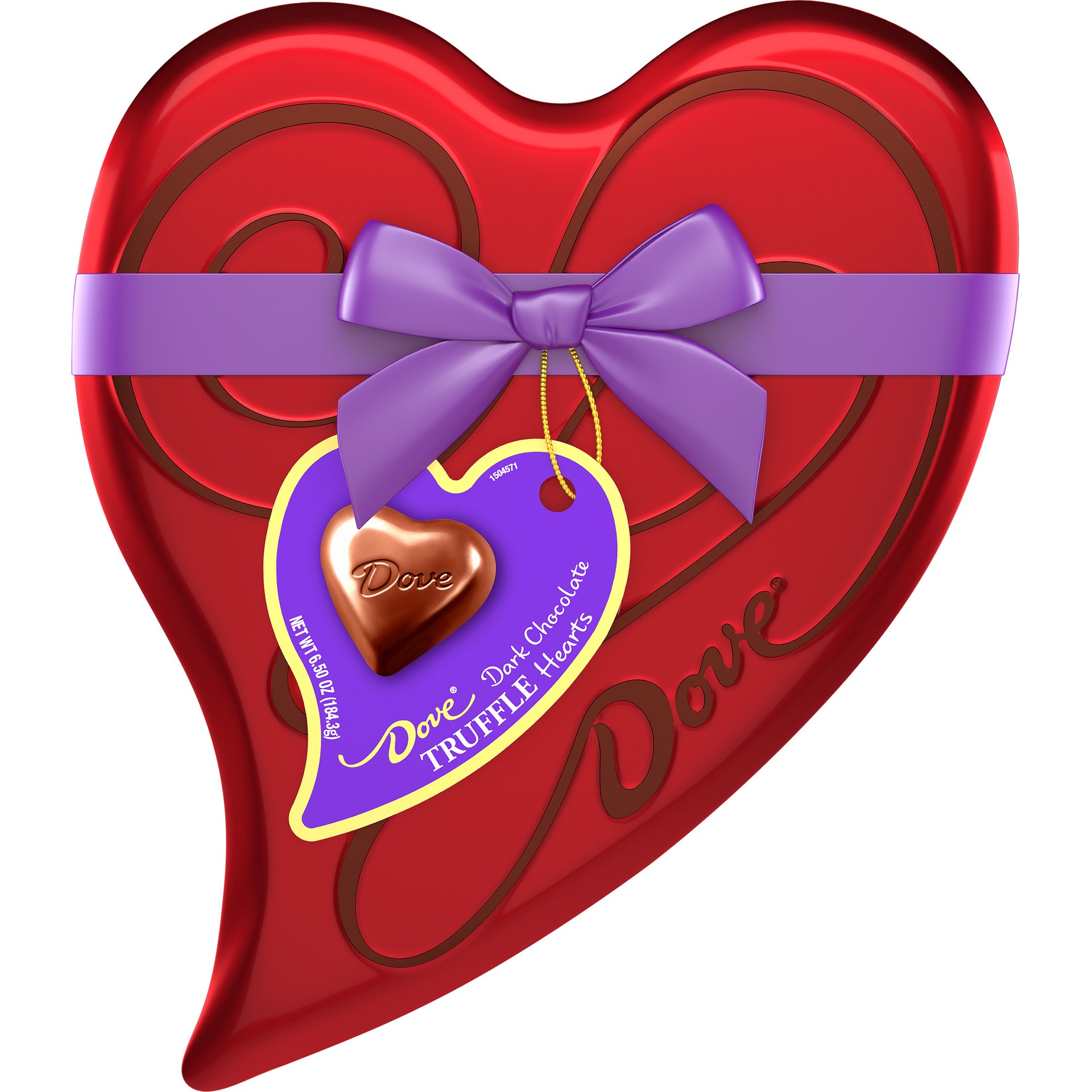 slide 1 of 8, DOVE TRUFFLES Dark Chocolate Heart Gift Box Valentines Day Candy, 6.5 oz, 6.5 oz