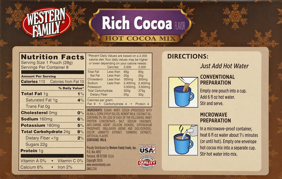 slide 5 of 6, Western Family Hot Cocoa Packet - 8 ct, 8 ct