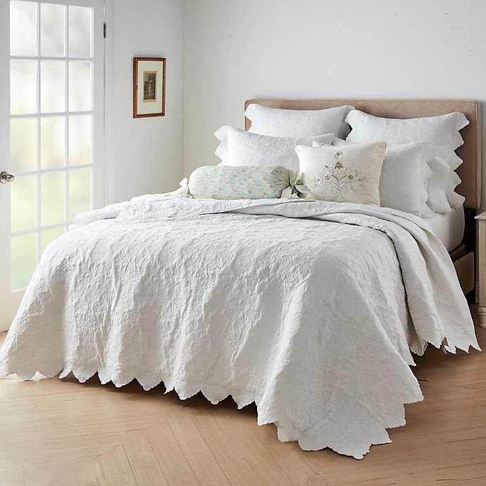 slide 1 of 1, Wamsutta Vintage Peillon Full/Queen Quilt Set - Bright White, 3 ct