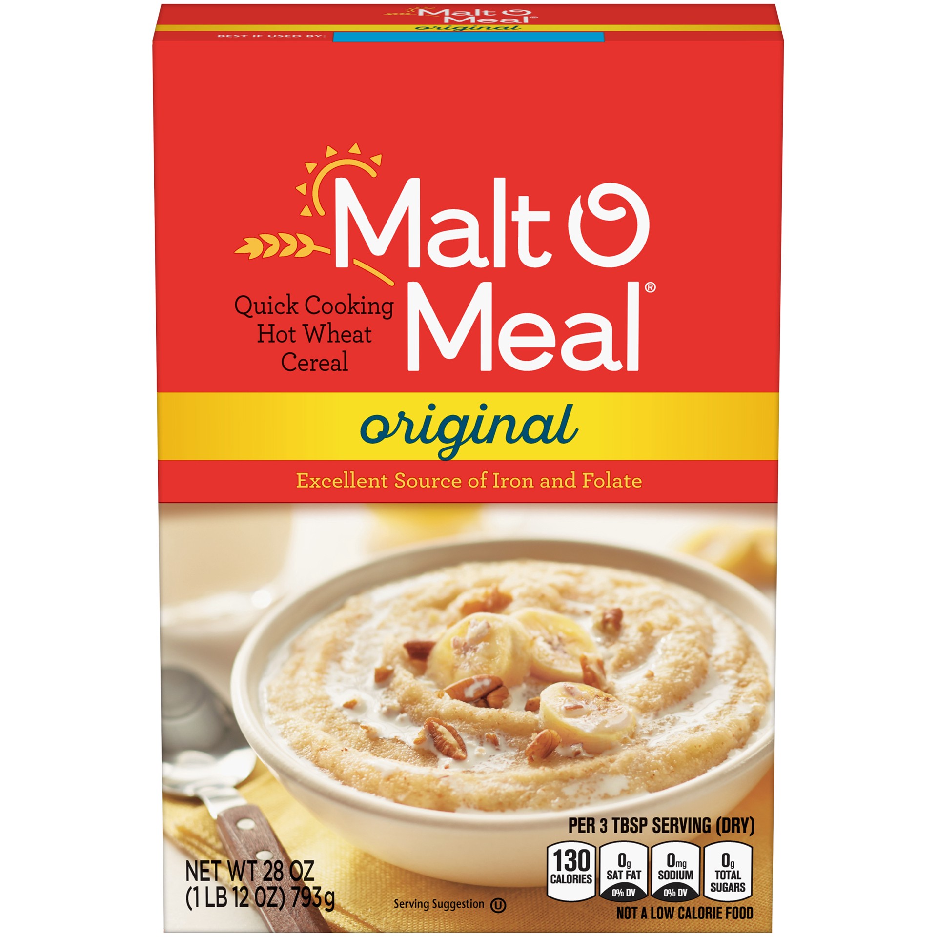 slide 1 of 8, Malt-O-Meal, Original Malt-O-Meal Hot Breakfast Cereal, Quick Cooking, 28 Ounce – 1 count, 