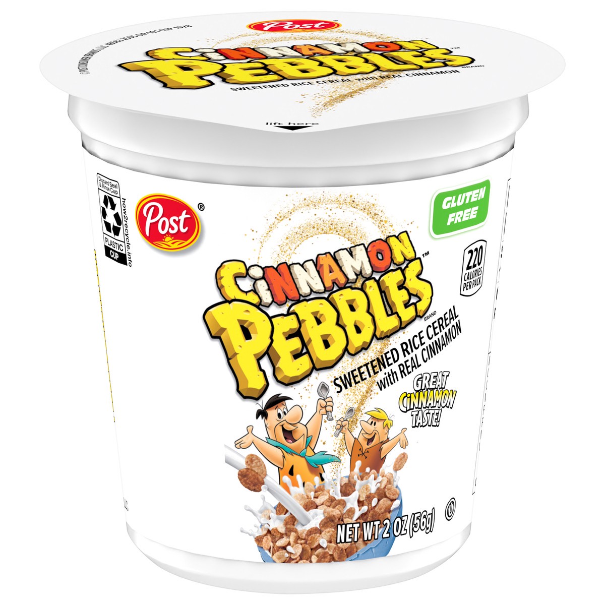 slide 14 of 14, "post Cup Cinn Pebbles", 2 inoz in