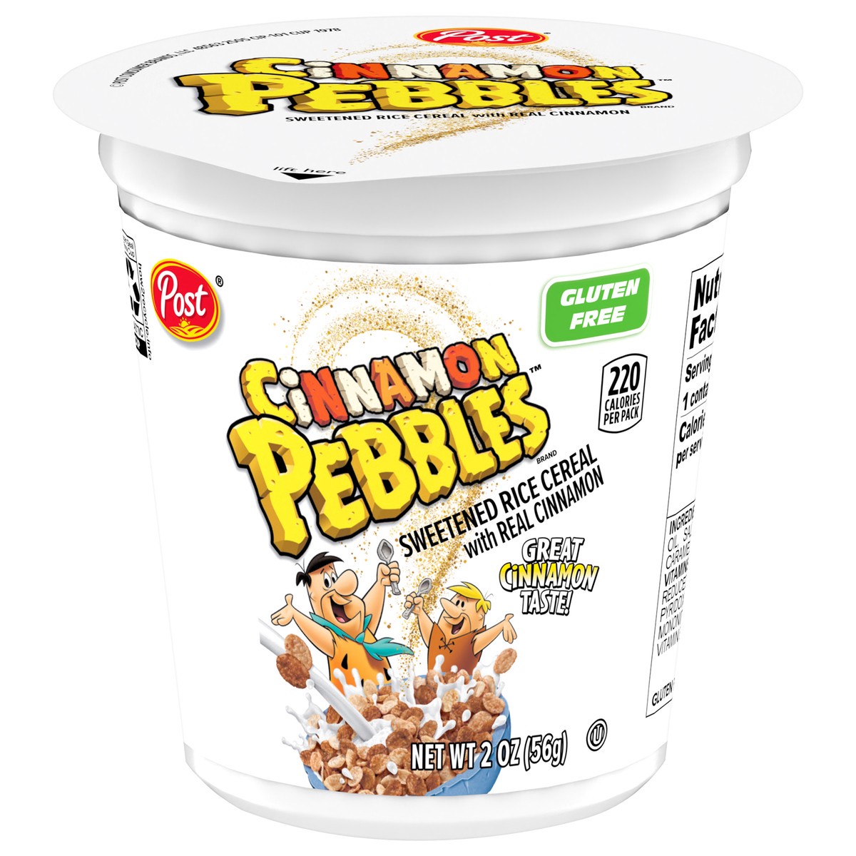 slide 4 of 14, "post Cup Cinn Pebbles", 2 inoz in