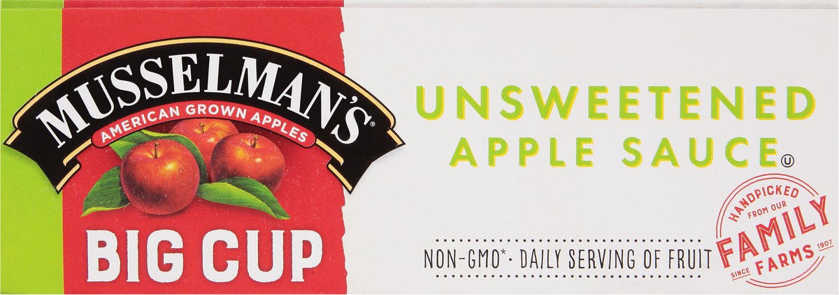 slide 9 of 9, Musselman's Big Cup Unsweetened Apple Sauce 4 - 6 oz., 4 ct