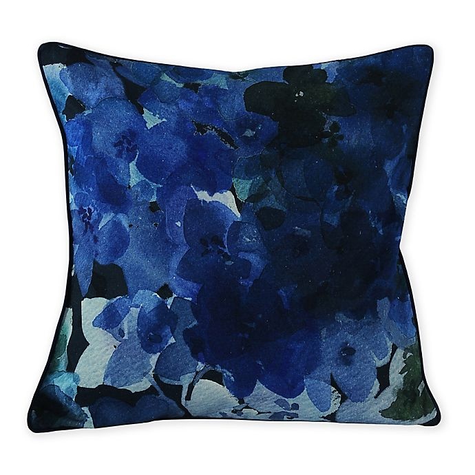 slide 1 of 1, MM Linen Hydrangea Nantucket Floral Square Throw Pillow - Blue, 1 ct