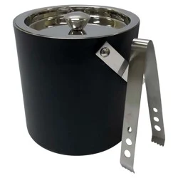 Houdini Ice Bucket with Tongs - Matte Black