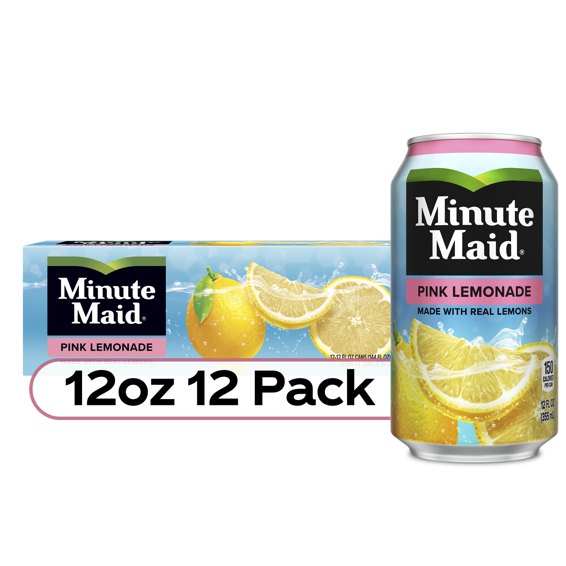 slide 1 of 7, Minute Maid Pink Lemonade, 12 ct; 12 fl oz