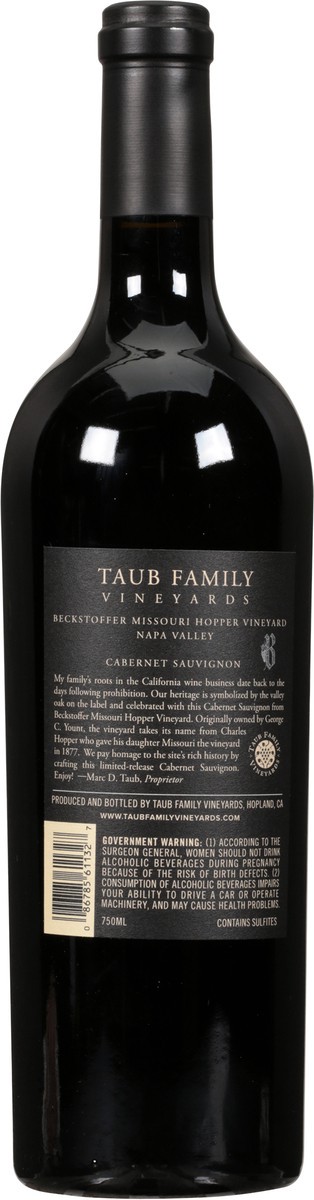 slide 5 of 7, Taub Family Vineyards Beckstoffer Missouri Hopper Cabernet, 750ml, 750 ml