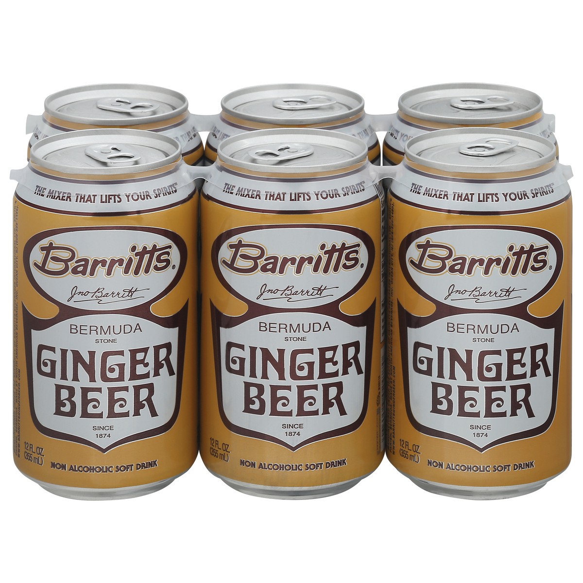 slide 1 of 14, Barritt's Bermuda Stone Ginger Beer 6 - 12 fl oz Cans, per lb