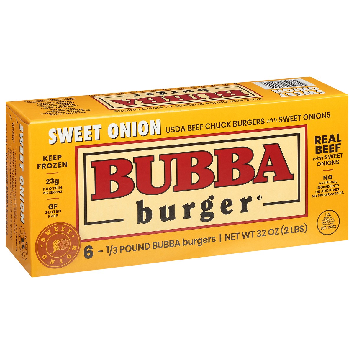 slide 4 of 11, BUBBA Burger Beef Chuck Burgers with Sweet Onions, 6 ct