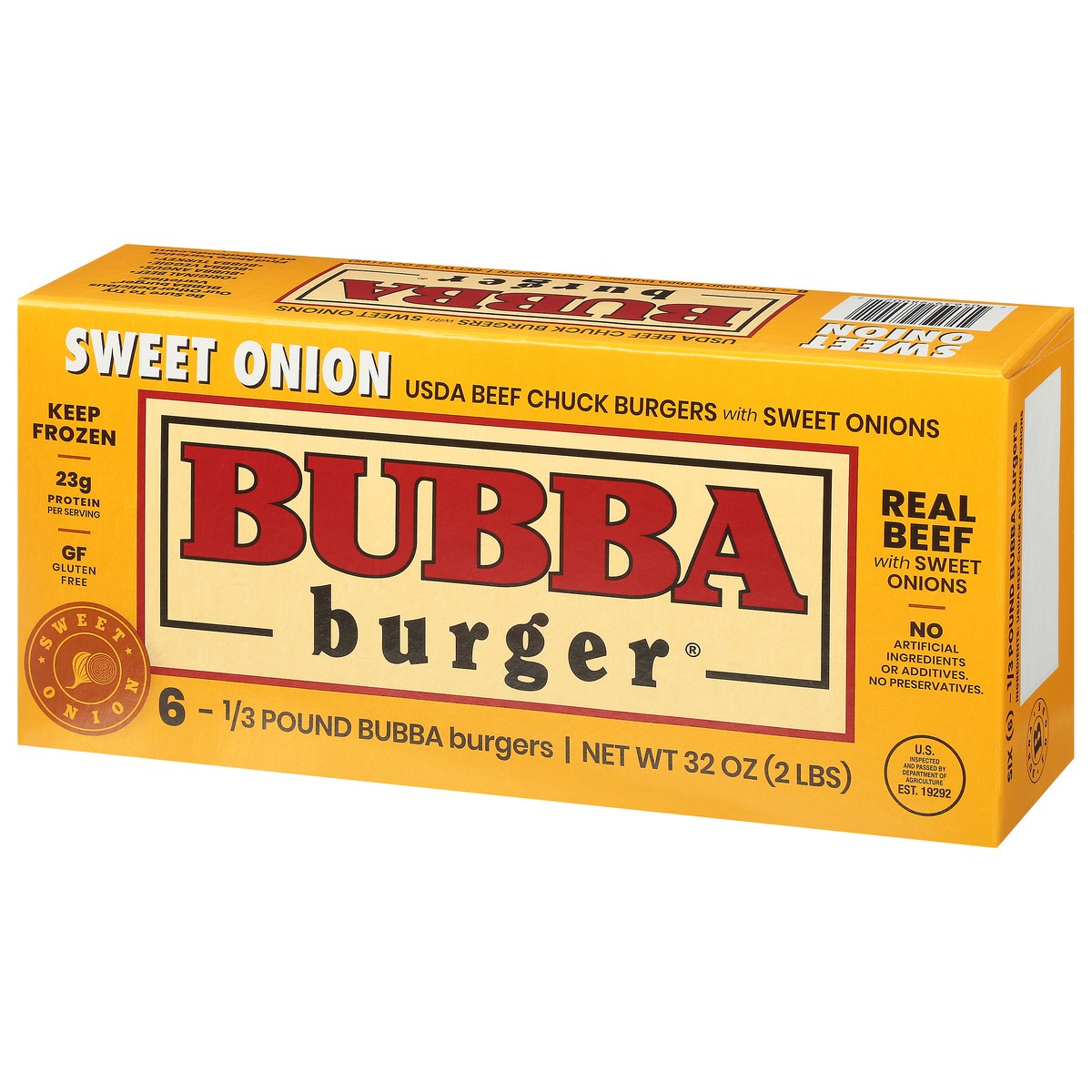 slide 5 of 11, BUBBA Burger Beef Chuck Burgers with Sweet Onions, 6 ct