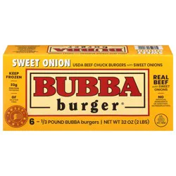 BUBBA Burger Beef Chuck Burgers with Sweet Onions