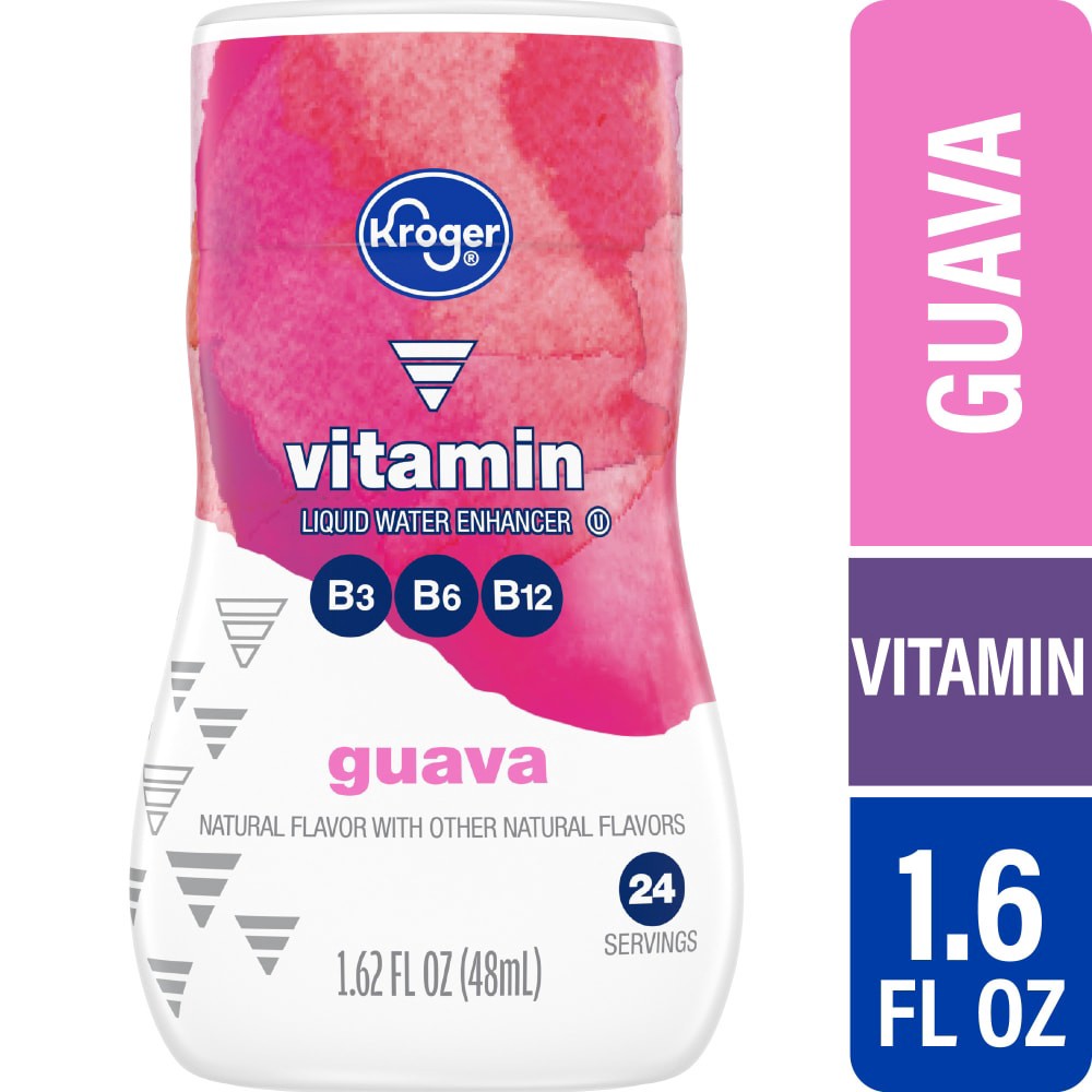 slide 1 of 6, Kroger Vitamin Guava Liquid Water Enhancer - 1.62 fl oz, 1.62 fl oz
