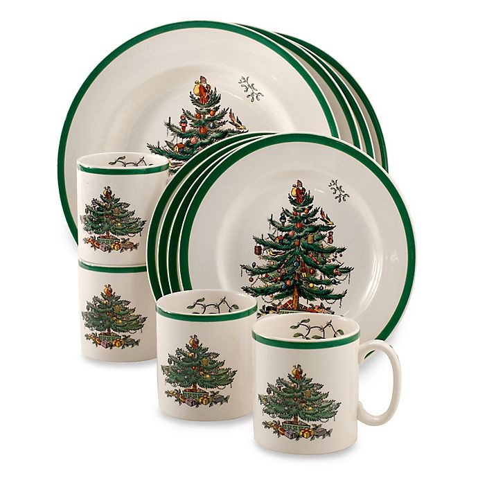 slide 1 of 1, Spode Christmas Tree Dinnerware Set, 12 ct