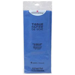 American Greetings Royal Blue Tissue Paper 6 Sheets - Each