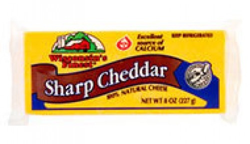 slide 1 of 1, Wisconsin's Finest Sharp Cheddar Chunk Cheese, 8 oz