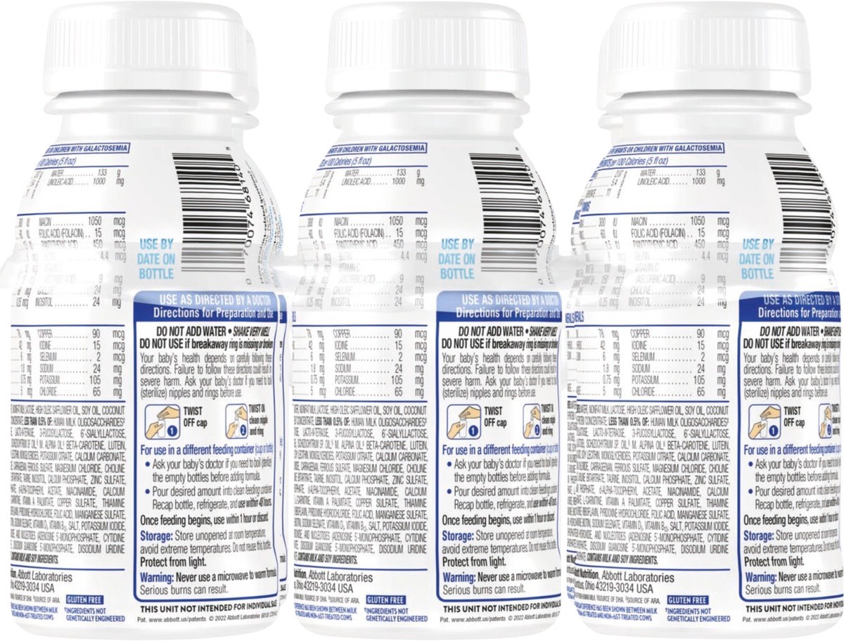 slide 11 of 11, Similac Advance Infant Formula Ready-To-Feed 6-8 fl oz Bottle, 6 ct