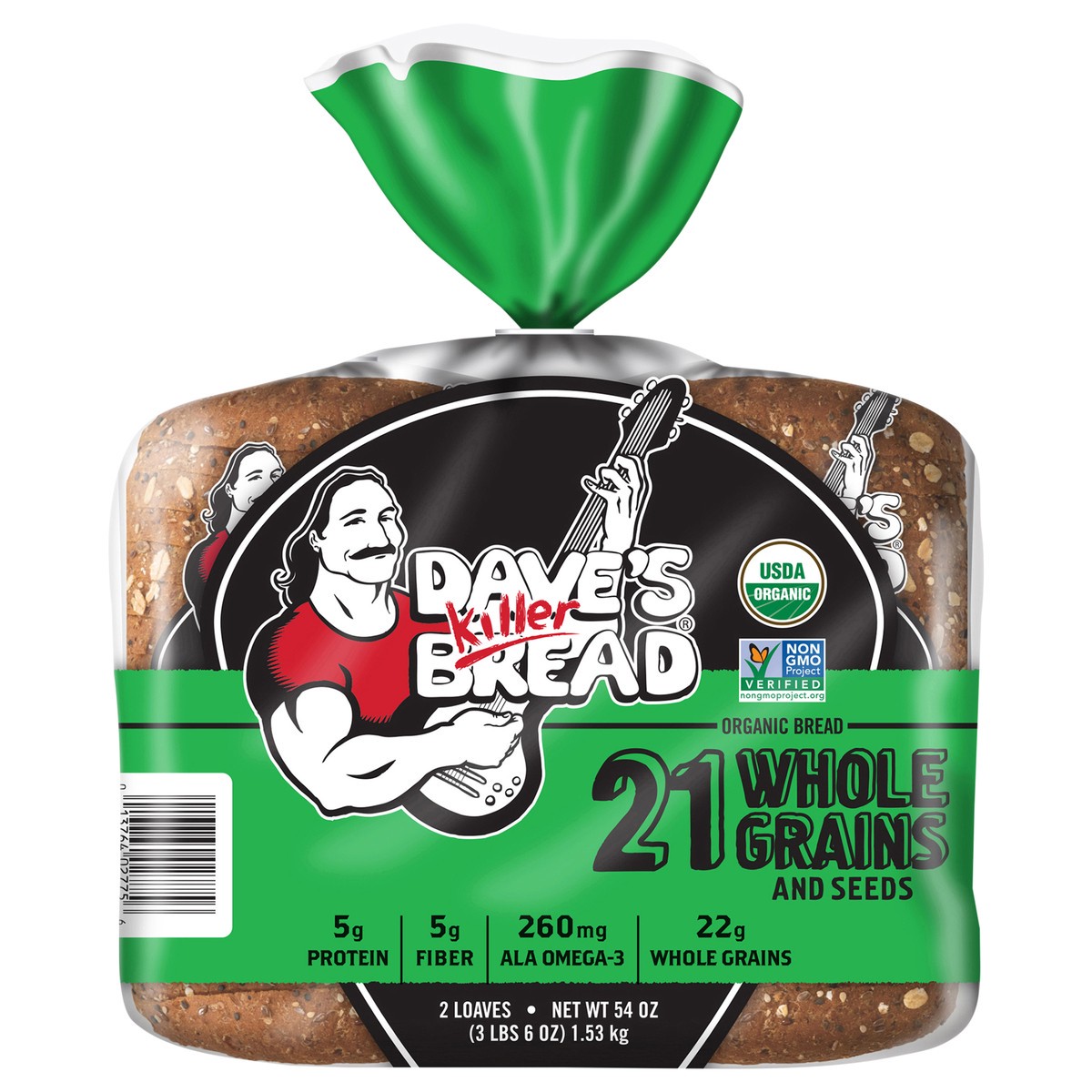 slide 1 of 12, Dave's Killer Bread 21 Whole Grains and Seeds, Whole Grain Organic Bread, 2-27 oz Loaves, 2 ct