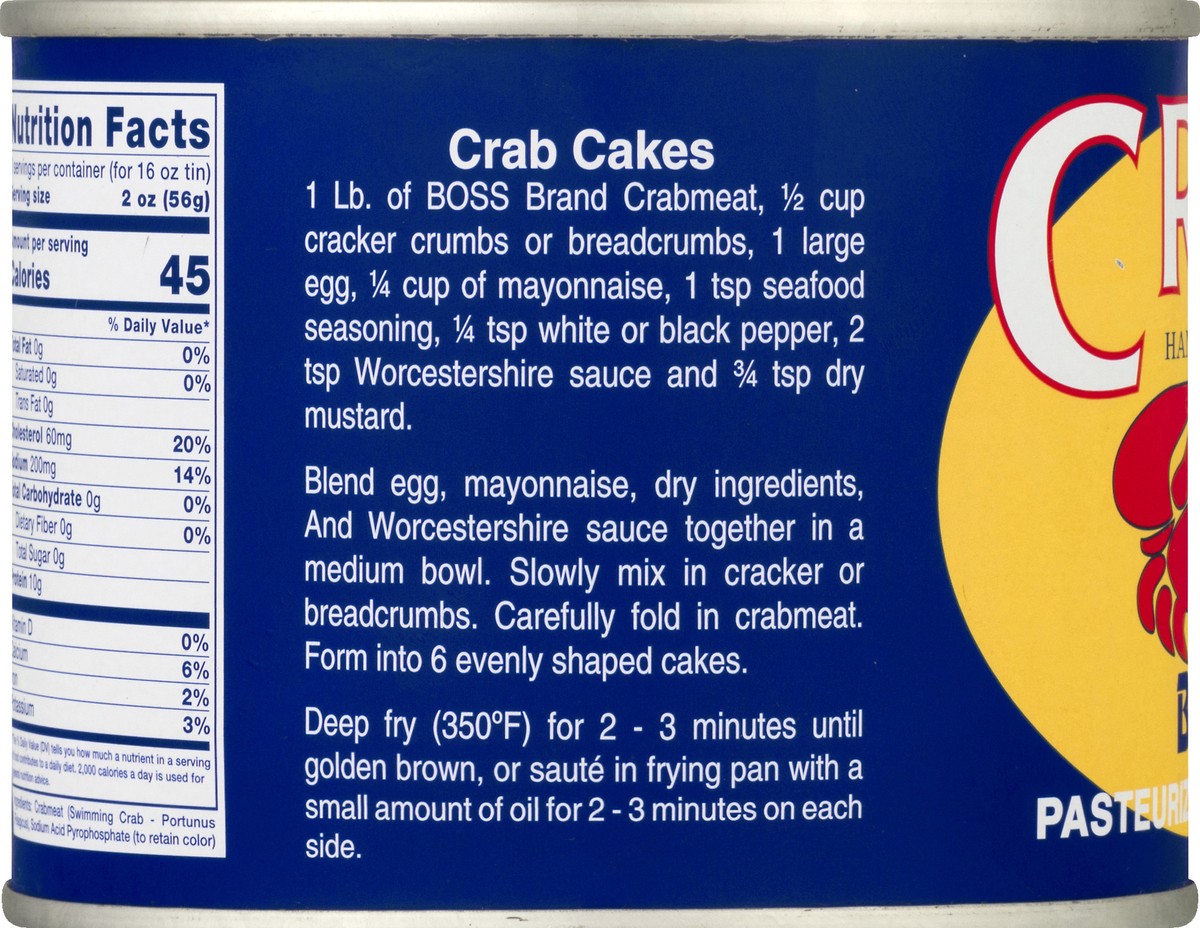 slide 10 of 12, Crab Boss Lump Crab Meat 16 oz, 16 oz