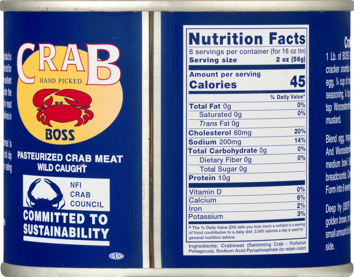 slide 6 of 12, Crab Boss Lump Crab Meat 16 oz, 16 oz