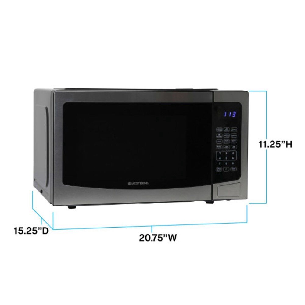 slide 5 of 5, Westbend Pre-Programmed Stainless Steel Microwave, 1 ct