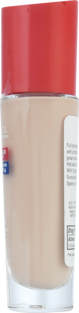 slide 7 of 13, Rimmel London London SPF 20 Fair Porcelain 050 Lasting Finish Full Coverage Liquid Foundation 1 fl oz, 30 ml