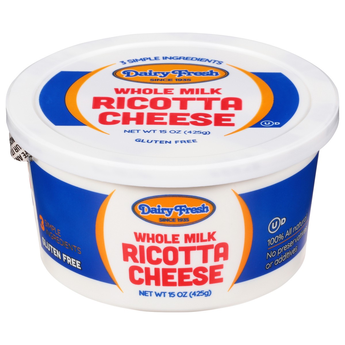slide 13 of 14, Dairy Fresh Whole Milk Ricotta Cheese 15 oz, 15 oz