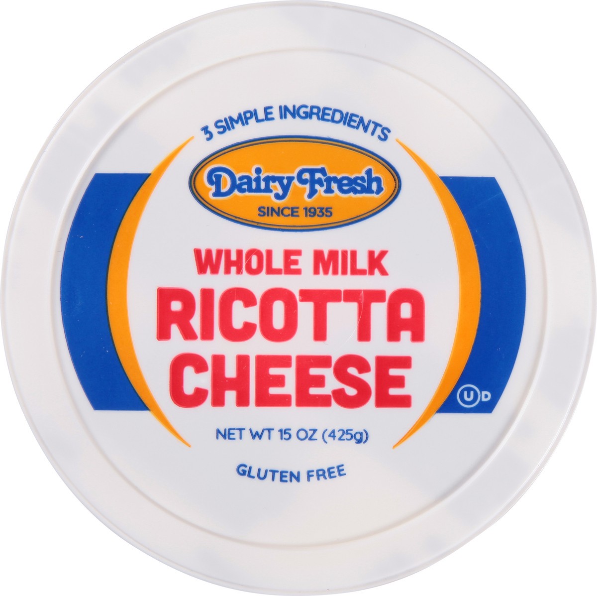 slide 8 of 14, Dairy Fresh Whole Milk Ricotta Cheese 15 oz, 15 oz