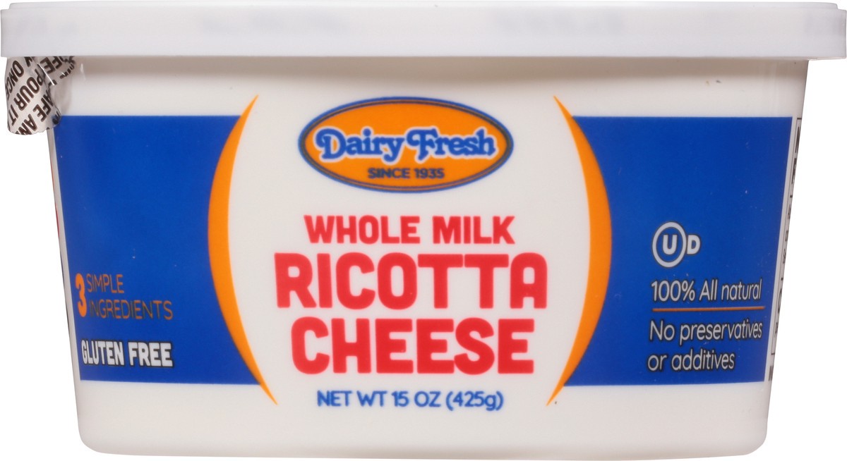 slide 1 of 14, Dairy Fresh Whole Milk Ricotta Cheese 15 oz, 15 oz