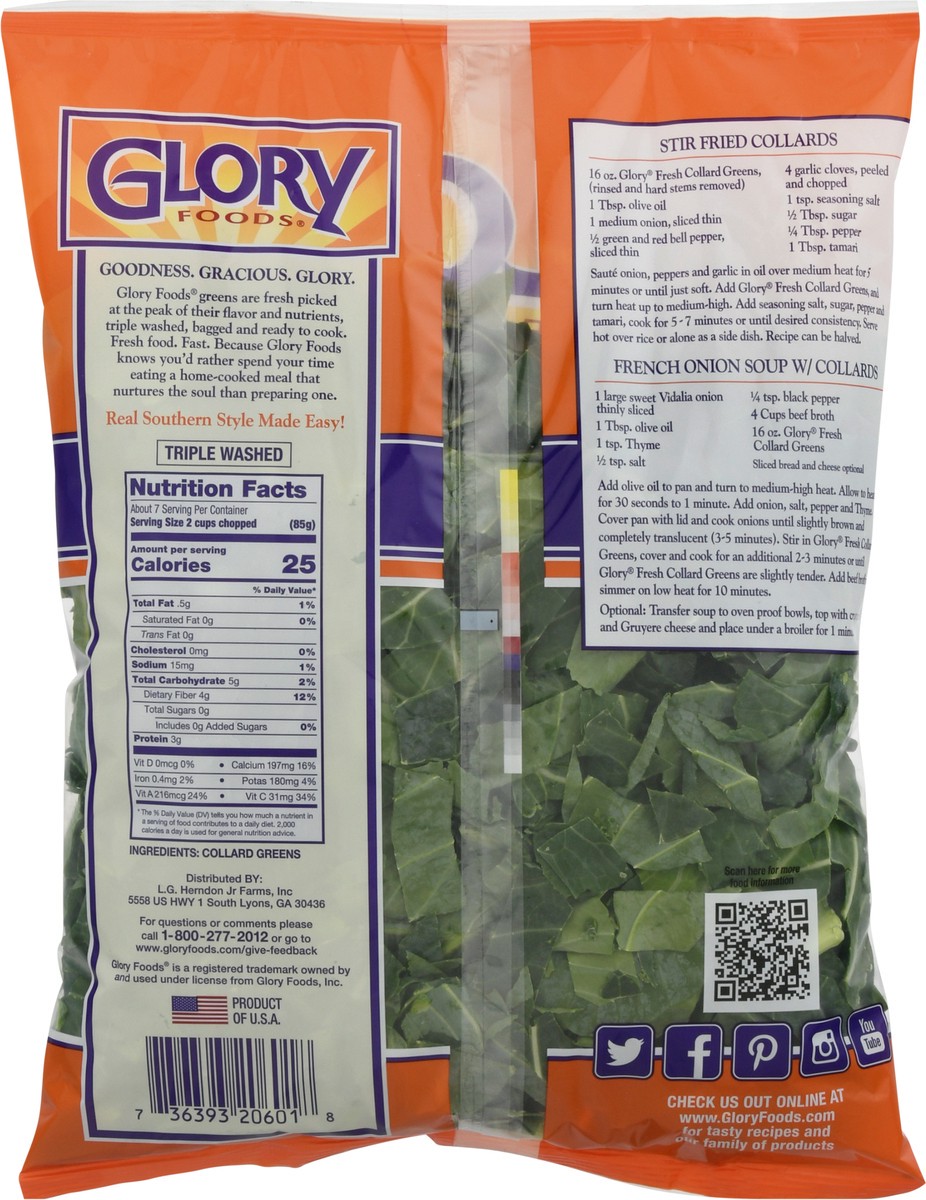 slide 4 of 14, Glory Foods Greens Collard, 16 oz, 16 oz