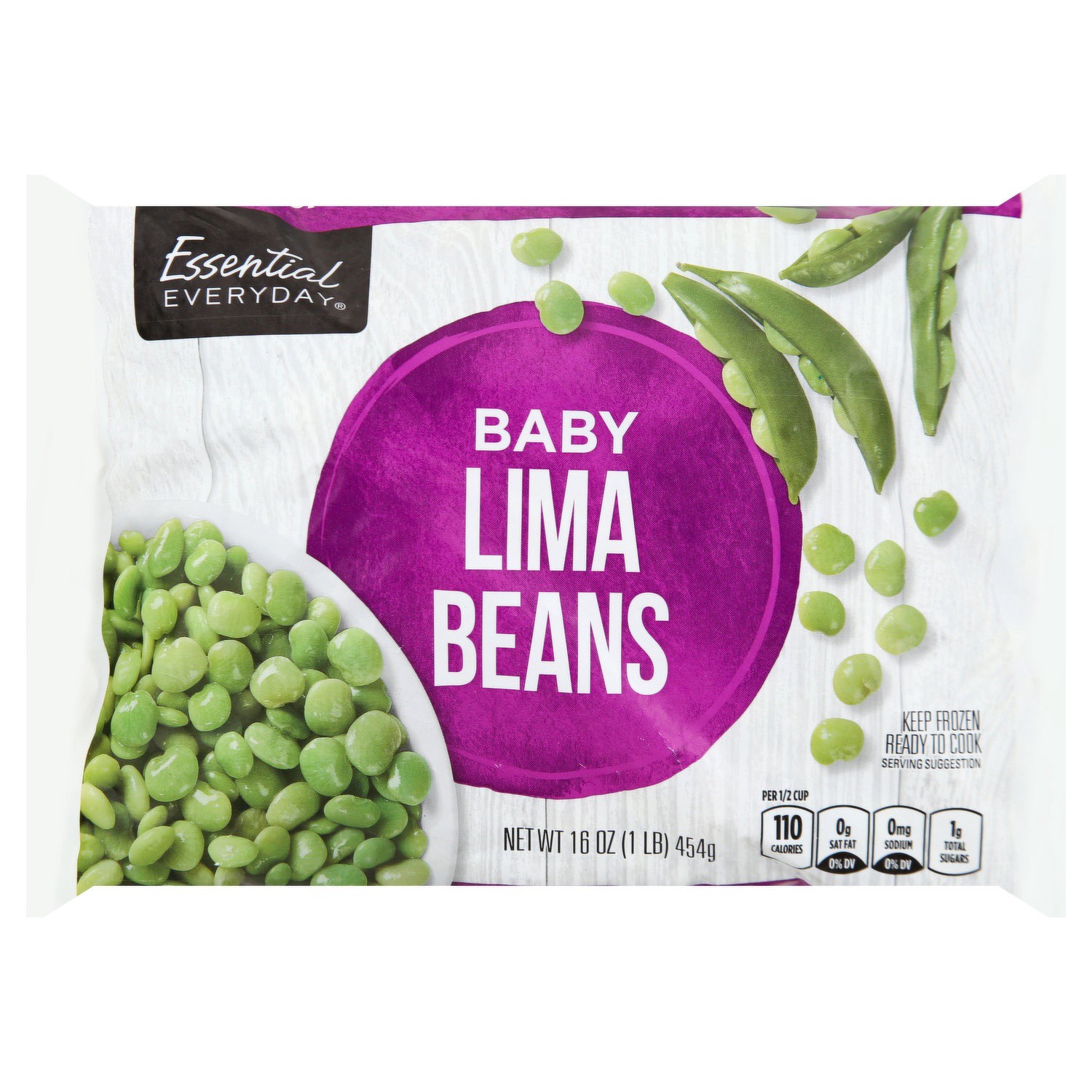 slide 1 of 1, Essential Everyday Baby Lima Beans, 16 oz