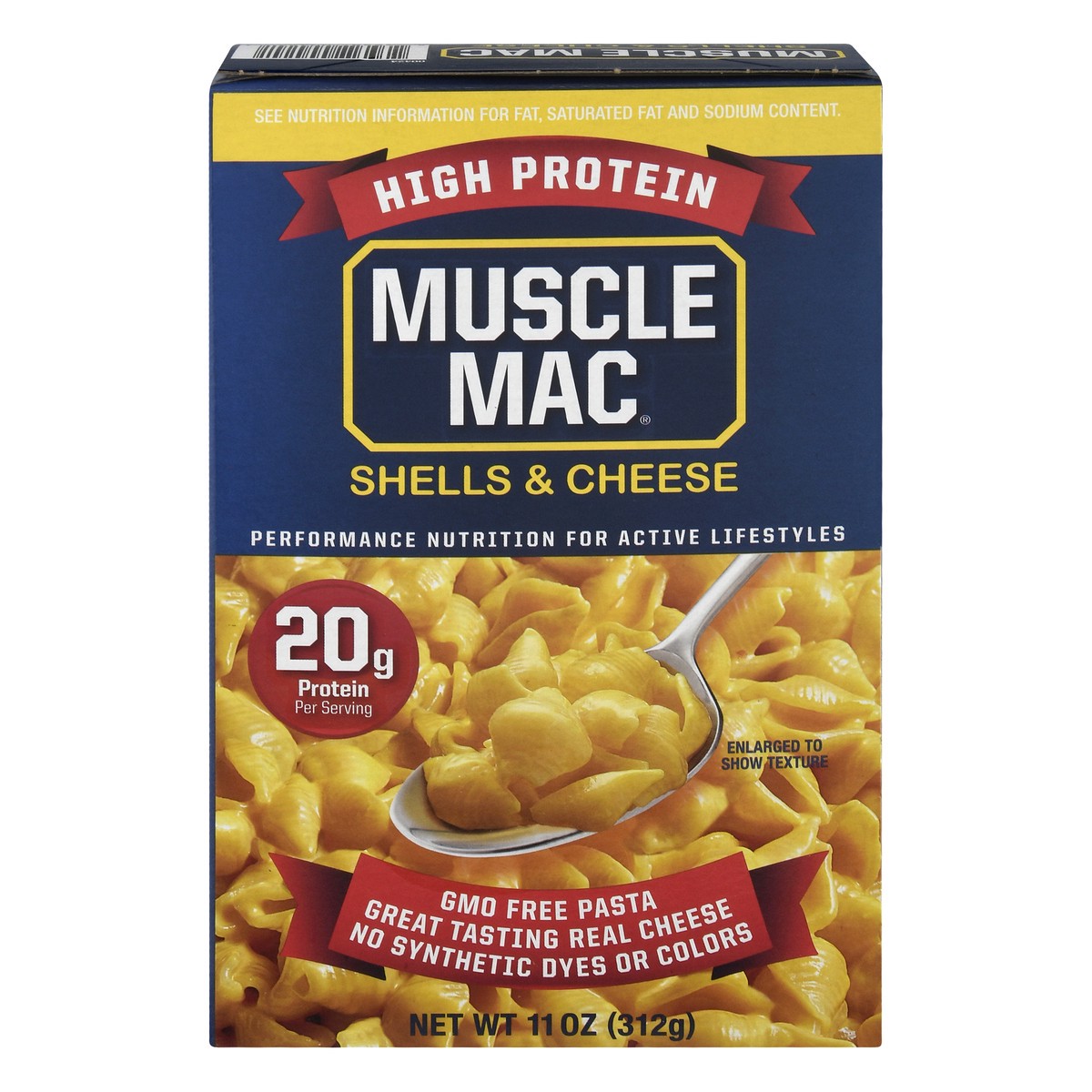 slide 1 of 14, Muscle Mac High Protein Shells & Cheese, 11 oz