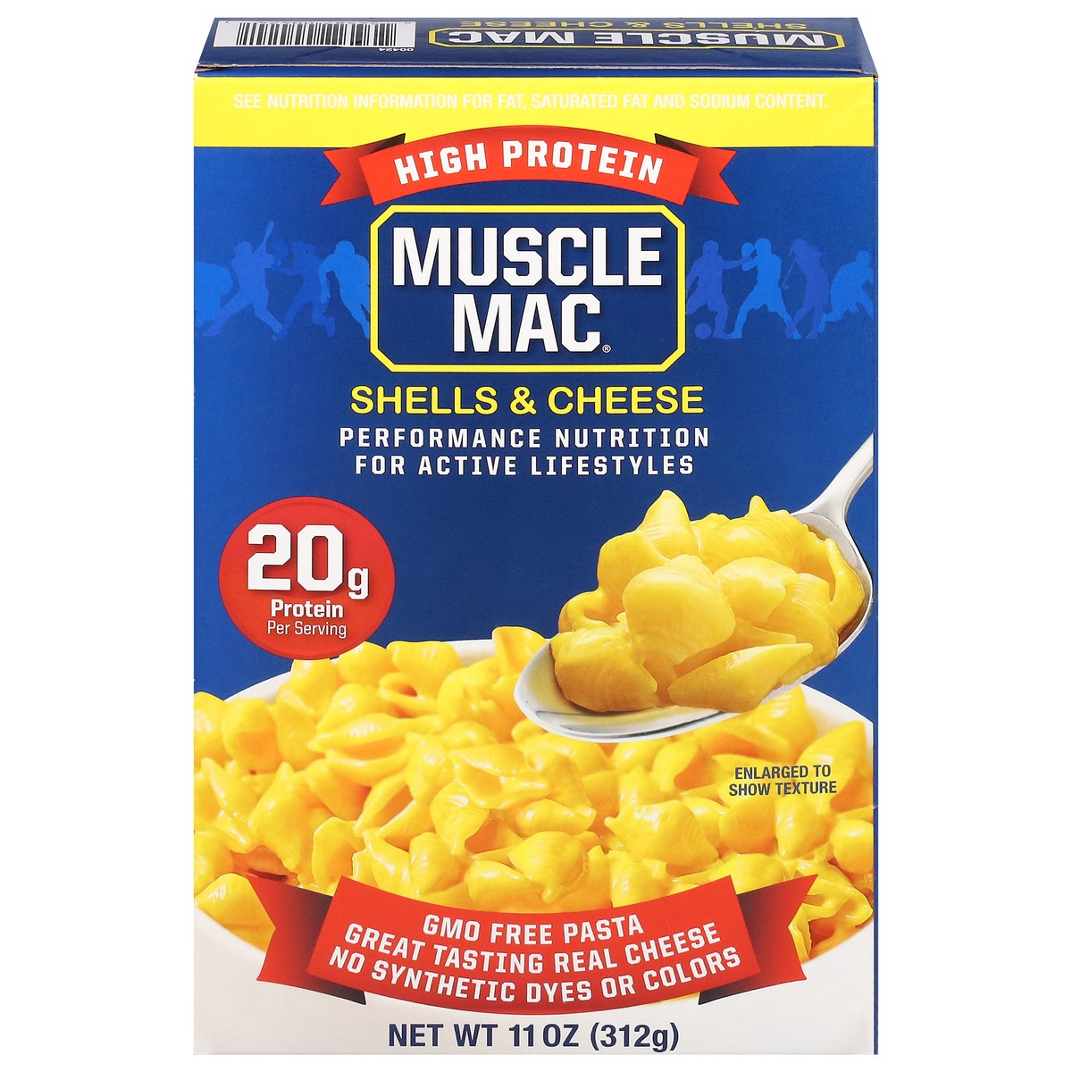slide 1 of 14, Muscle Mac High Protein Shells & Cheese, 11 oz