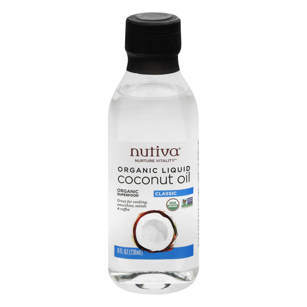 slide 1 of 1, Nutiva Oil Cnut Lqd, 8 fl oz