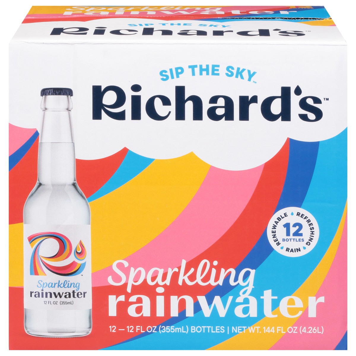 slide 1 of 9, Richard's Sparkling Rainwater - 12 ct, 144 fl oz