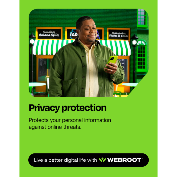 slide 4 of 6, Webroot Internet Security With Antivirus Protection 2020, For 3 Pc And Apple Mac Devices, 1-Year Subscription, Traditional Disc, 1 ct