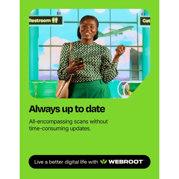 slide 6 of 6, Webroot Internet Security With Antivirus Protection 2020, For 3 Pc And Apple Mac Devices, 1-Year Subscription, Traditional Disc, 1 ct