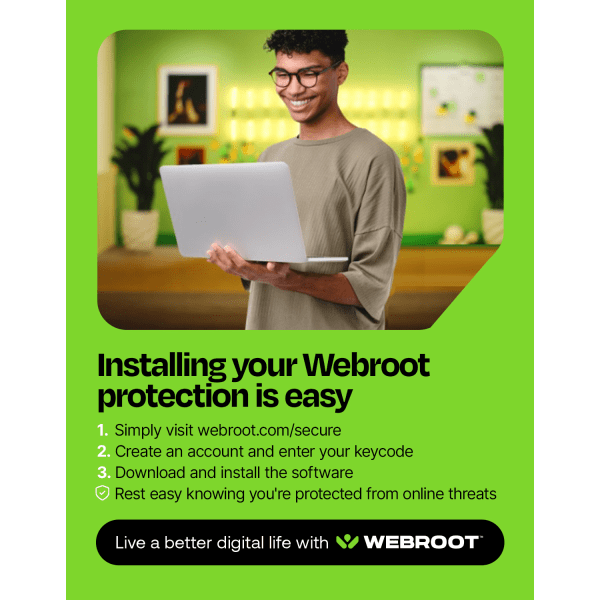 slide 5 of 6, Webroot Internet Security With Antivirus Protection 2020, For 3 Pc And Apple Mac Devices, 1-Year Subscription, Traditional Disc, 1 ct