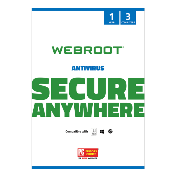 slide 1 of 1, Webroot Internet Security With Antivirus Protection 2020, For 3 Pc And Apple Mac Devices, 1-Year Subscription, Traditional Disc, 1 ct