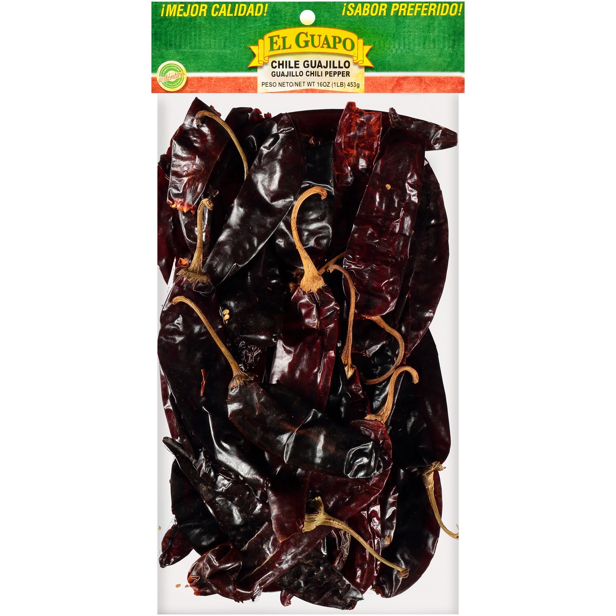 slide 3 of 7, El Guapo Whole Guajillo Chili Pods (Chile Guajillo Entero), 16 oz, 16 oz