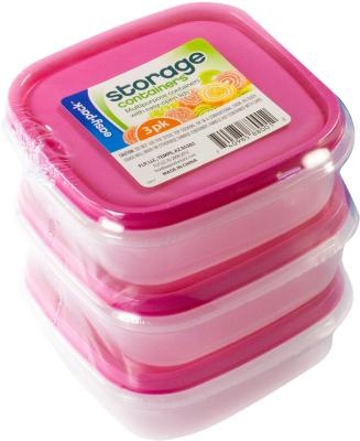 slide 1 of 1, Easy Pack Square Storage Containers, 3 ct