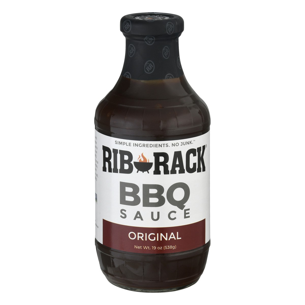 slide 1 of 4, Rib Rack Original BBQ Sauce, 19 oz