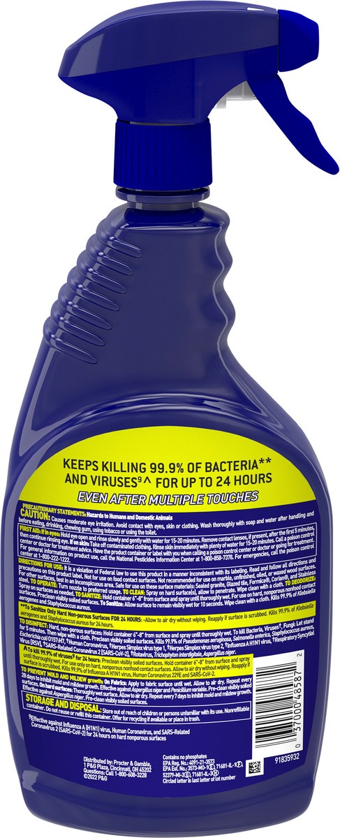 slide 2 of 3, Microban 24 Hour Multi-Purpose Cleaner and Disinfectant Spray, Fresh Scent, 32 fl oz, 32 oz