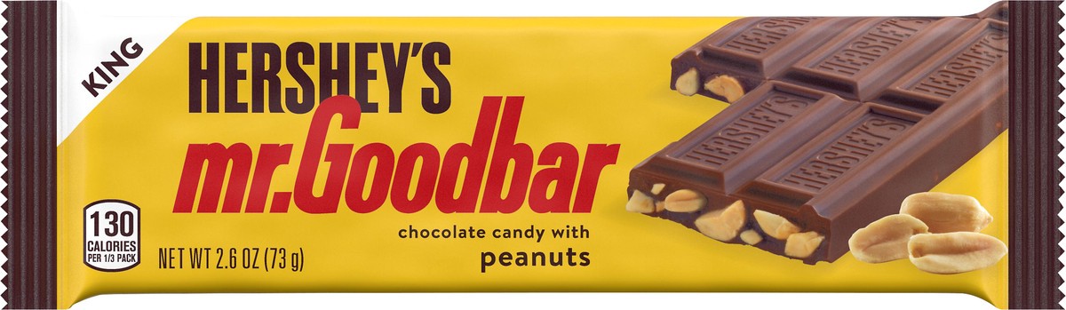 slide 1 of 5, Mr. Goodbar King Size Chocolate Candy with Peanuts 2.6 oz, 2.6 oz