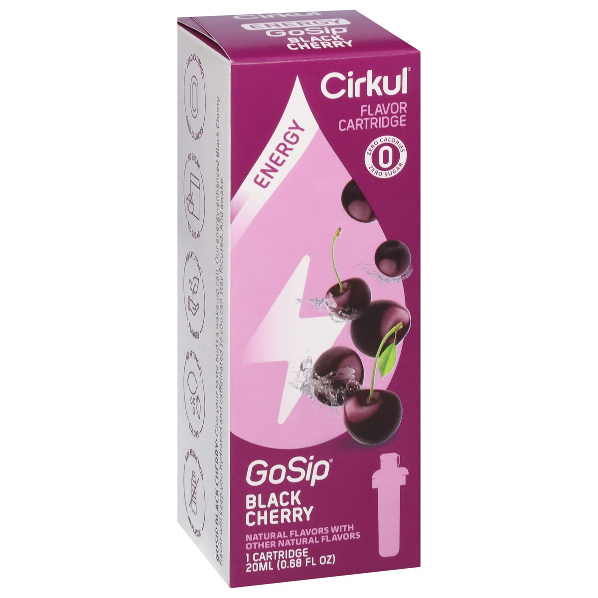 slide 5 of 9, Cirkul GoSip Caffeine Black Cherry Cartridge 1 Each, 1 ct