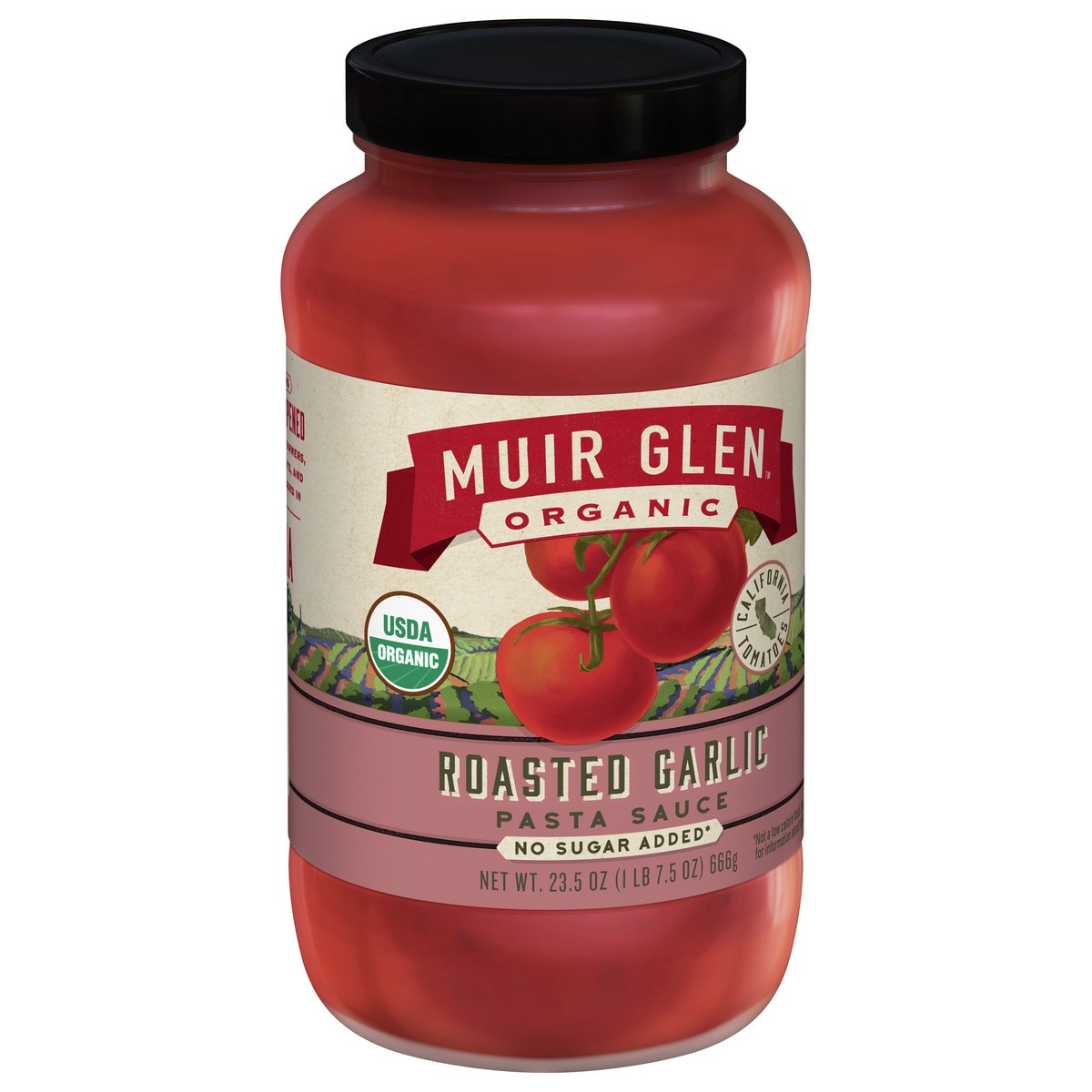 slide 8 of 9, Muir Glen Roasted Garlic Pasta Sauce, No Sugar Added, 23.5 oz., 23.50 oz