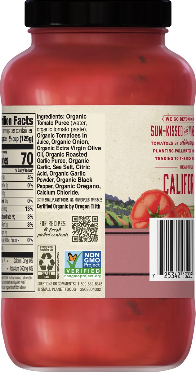 slide 2 of 9, Muir Glen Roasted Garlic Pasta Sauce, No Sugar Added, 23.5 oz., 23.50 oz